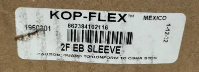 NEW KOP-FLEX 2F EB SLEEVE COUPLING SLEEVE 3" BORE