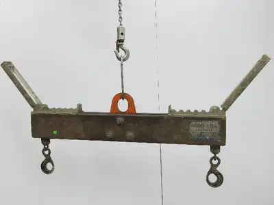 Sackett 4000Lb Forklift Battery Lifter Beam 27-42" Adj Width Hooks