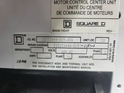 USED SQUARE D MODEL 6
