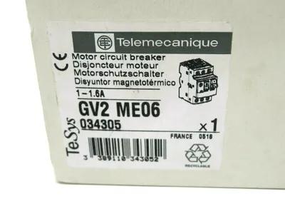 NEW TELEMECANIQUE GV2-ME06 CIRCUIT BREAKER GV2ME06