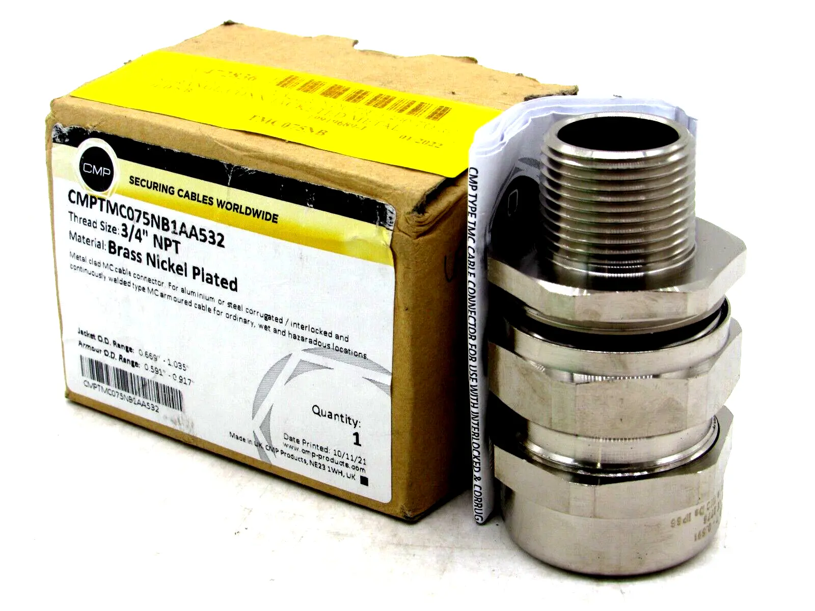 NEW CMP CMPTMC075A NB1AA532 CABLE CONNECTOR 3/4"
