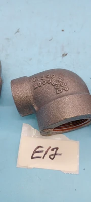 LOT OF 3 90  DEGREE black ELBOW reducer  STEEL 1"  X 1/2'