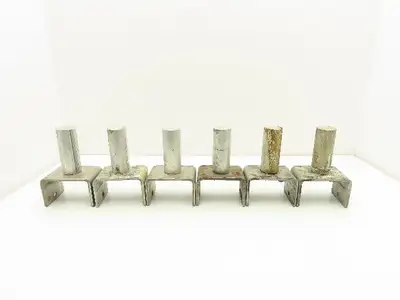 3.75" Tabletop Bottle Conveyor Leg Stand Mounting Bracket Aluminum Pipe Lot of 6