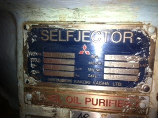 Mitsubishi SJ-40F self-cleaning oil purifier, SS bowl