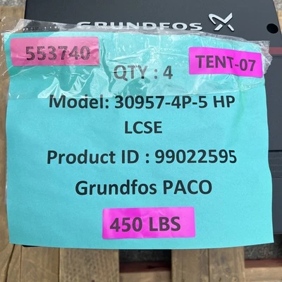 New | in-Stock Grundfos 30957-4P-5HP LCSE Centrifugal Pumps California US | Davliegogo LLC #1705492