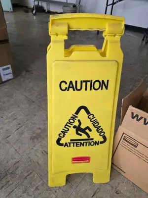Yellow Safety Caution Signs