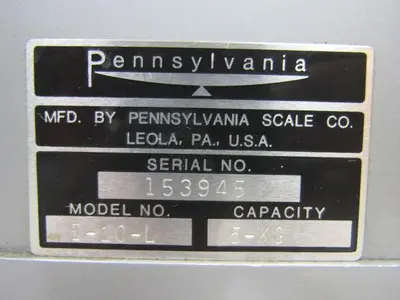Pennsylvania I-10-L Balance Weigh Scale 5 KG 0-18 OZ.