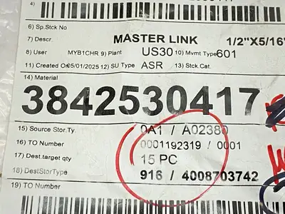 New | in-Stock Bosch Rexroth Master Link LOT OF 20 Misc Fasteners Michigan US | Maverick Industrial Sales #1507233