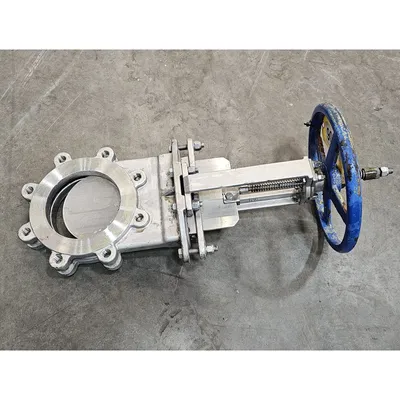 Used 6" A-C Valve Inc. Stainless Steel Manual Knife Gate Valve