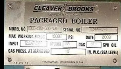 USED 2009 CLEAVER BROOKS CBLE-200-300-150