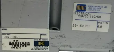 NEW MAC VALVE 301G-111D-1 SOLENOID VALVE 301G111D1