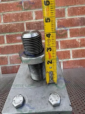 USED ALBION DUAL TECH 5" INDUSTRIAL CASTER W/ THREADED FITTING, 6" X 4.5" PLATFORM