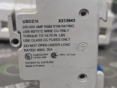 Lot of 10 Ferraz Shawmut USCC1L X213943 Fuse Holders 600VAC 30A Orange Used