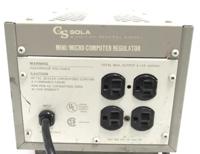 USED SOLA 63-13-150-05 COMPUTER REGULATOR 120V 631315005