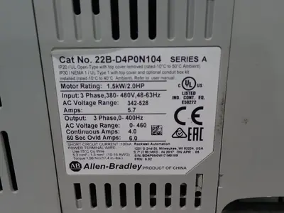 USED 2017 ALLENBRADLEY 22BD4P0N104