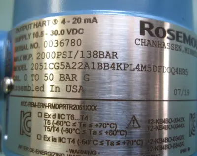NEW Rosemount 2051 CG5A22A1BB4KPL4M5DFDOQ4HR5