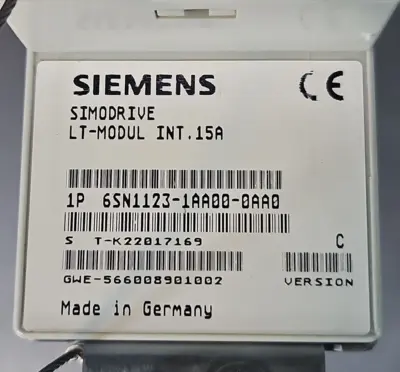 Siemens 6SN1123-1AA00-0AA0 / 6SN1118-0AD11-0AA1 Simodrive Loc1D9