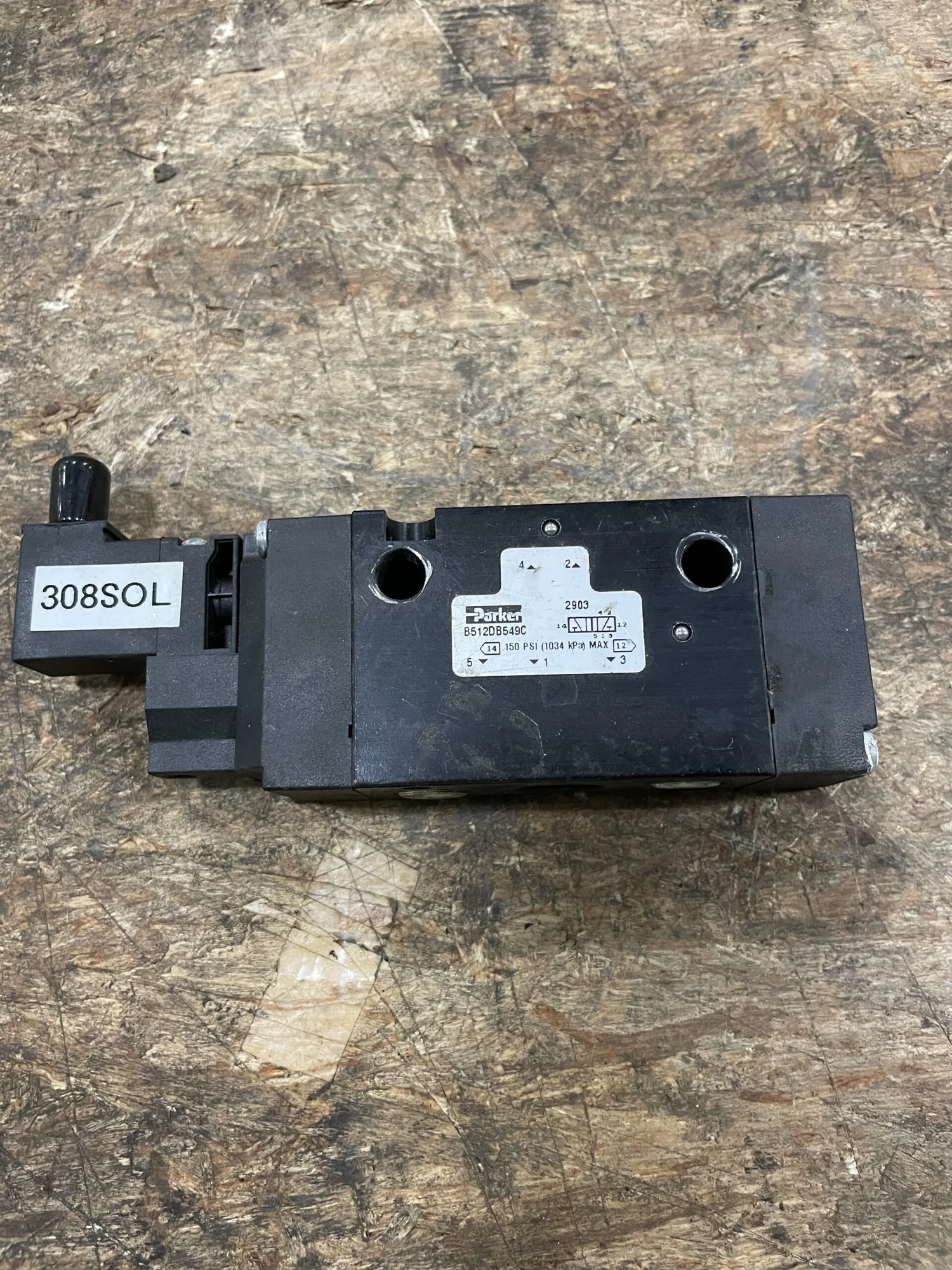 Parker B512DB549C Solenoid Air Control Valve 150PSI