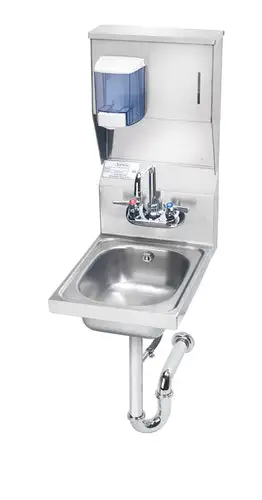 Krowne HS-31 Wall Mount Commercial Hand Sink w/ 9 3/4"L x 11 3/4"W x 5"D Bowl, Soap Dispenser