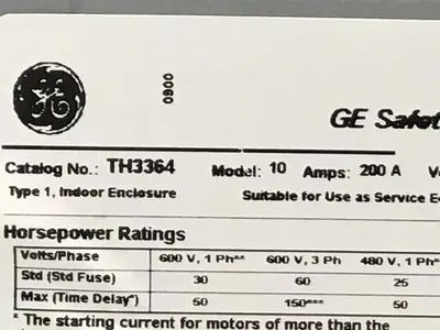 USED GENERAL ELECTRIC TH3364