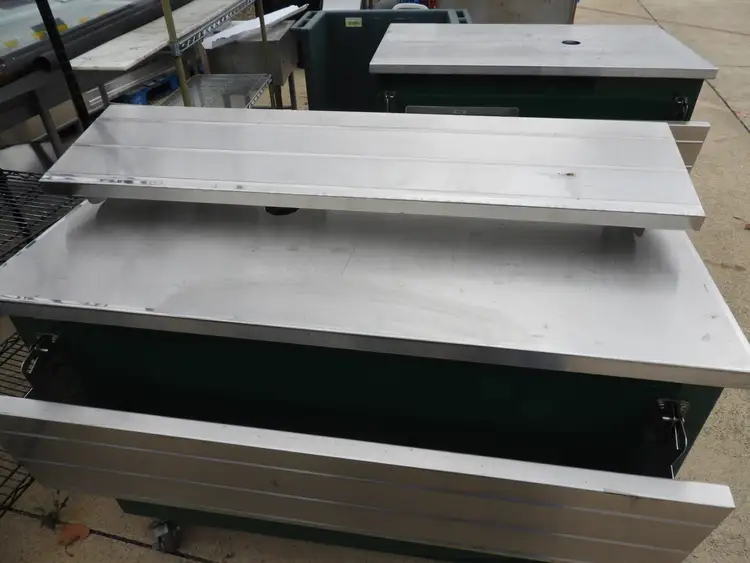 Used ColorPoint Used Colorpoint Portable Stainless Steel Work Counter 50-CSE - SS41 Food Prep Tables Illinois US | Falcon Restaurant Supply #1376558