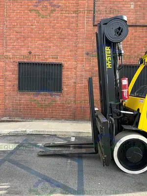 USED HYSTER S 155F FORKLIFT 15000 LBS W/ ADJ. 48" FORKS - SIDE SHIFT, 220" MAX HEIGHT