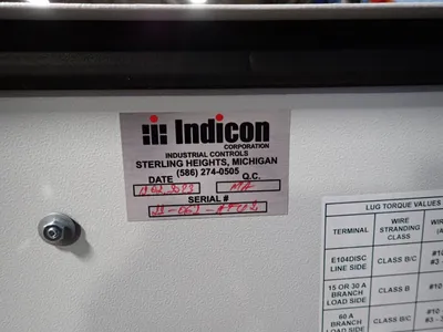 Indicon / Siemens Control Cabinet