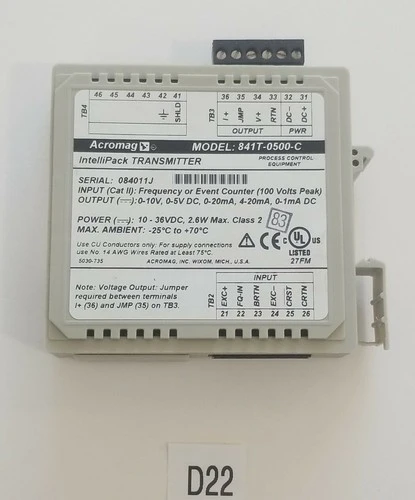 Used Acromag 841T-0500-C Security & Surveillance | J&J Industrial Supply #544481
