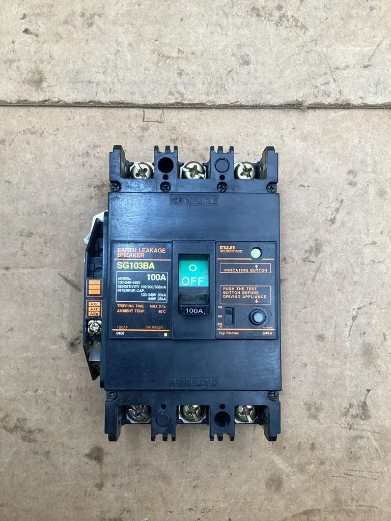 Fuji SG103BA 100A Earth Leakage Circuit Breaker; 59169224 100-240-440V