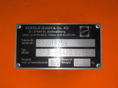 USED 2013 ECKOLD DFB-884/0 92387 + EM-015