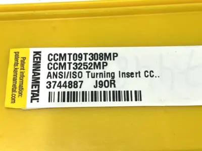 New | in-Stock Kennametal Screw-On Positive Insert Grade KCP25 CCMT09T308MP PKG OF 5 Carbide Inserts Michigan US | Maverick Industrial Sales #1402254