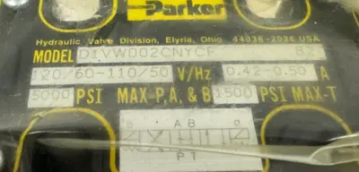 NEW PARKER D1VW002CNYCF HYDRAULIC SOLENOID VALVE 5000PSI