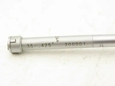 Mitutoyo 368-262 Holtest 3pt Micrometer Internal Bore Gage .350"-.425" Range