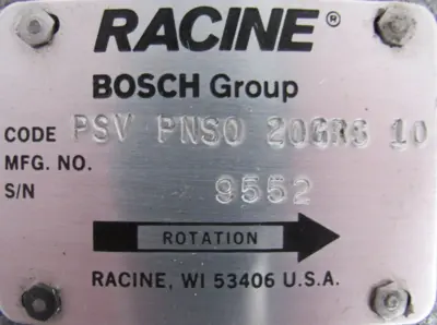 NEW RACINE PSV-PNS0-20GRS-10 HYDRAULIC PUMP PSVPNS020GRS10