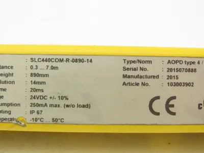 Schmersal SLC440COM-ER-0890-14 Safety Light Curtain Transmitter & Receiver Set