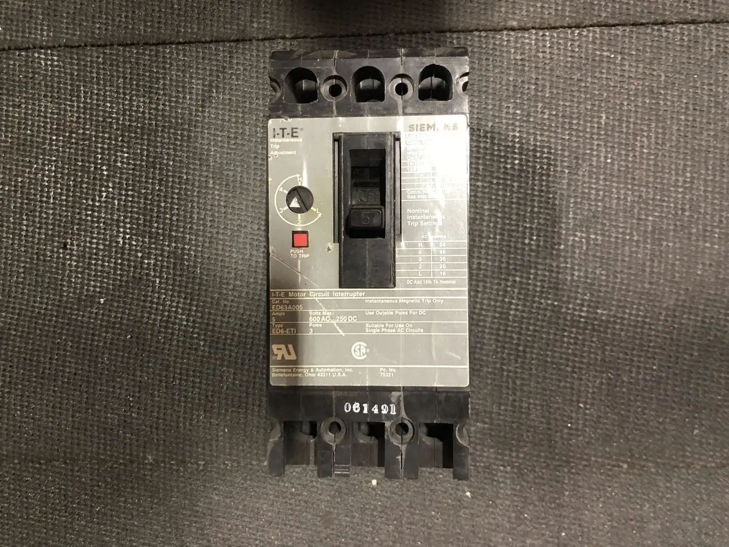 USED SIEMENS ED63A005