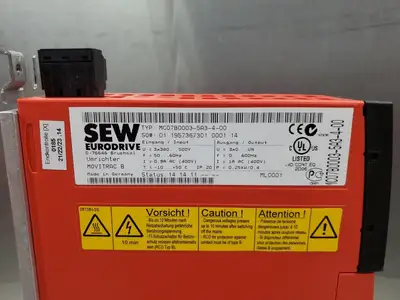 Used Sew-Eurodrive MC07B0003-5A3-4-00 Frequency Converter Drive Servo Drives | Palmetto Automation #1148956