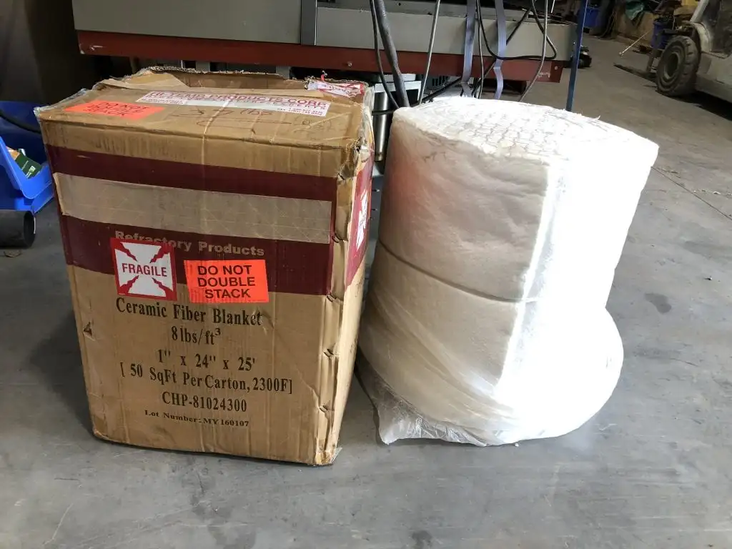 Hi-Temp Products Ceramic Fiber Blanket 8 cu.ft/lb. 1″ X 24″ X 25′ -NIB