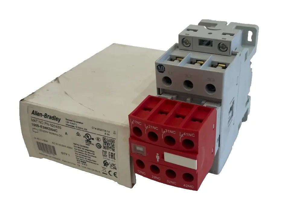 ALLEN BRADLEY 100S-E38KD04C SAFETY CONTACTOR 520433 100SE38KD04C