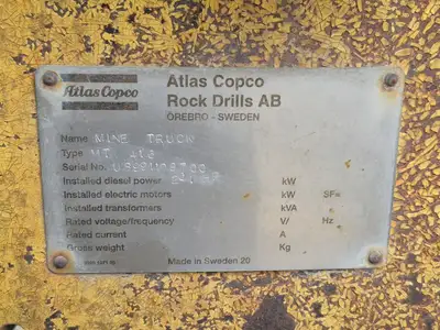 Used ATLAS COPCO MT416 Parts British Columbia CA | Lenmark #1440394