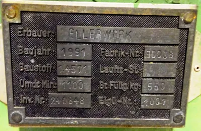 Ellerwerk 736 U-A perforate basket centrifuge, 316SS.