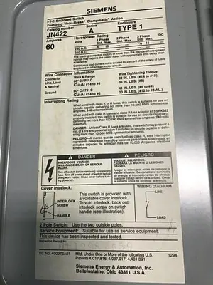 USED SIEMENS JN422