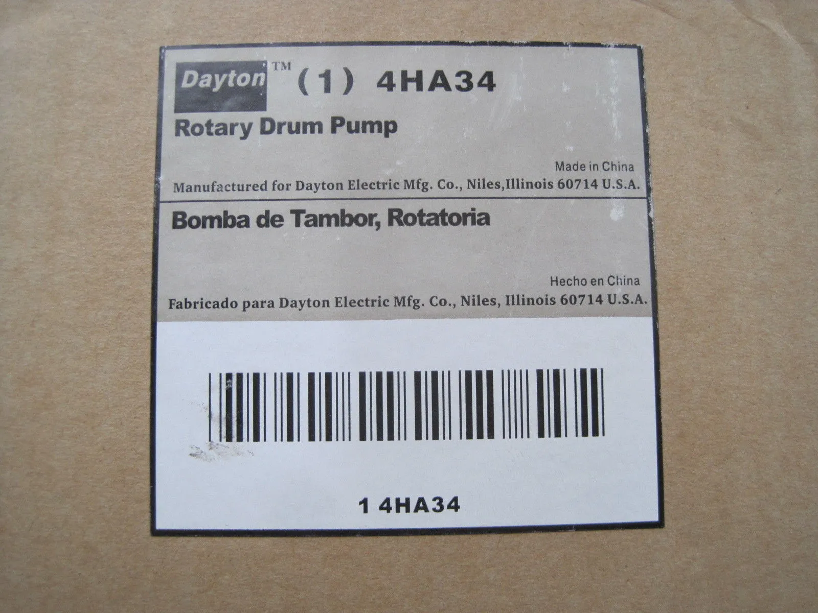 NEW DAYTON 4HA34 ROTARY DRUM PUMP