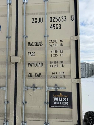ZXJU0256338 // Sea Container with 2 Extra Wide Side Doors, 40HC, Single Trip