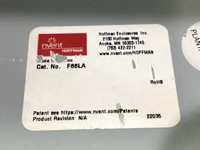 USED HOFFMAN LAY-IN TELESCOPE FITTING 6" X 6" 18950 NO HINGED COVER & HARDWARE