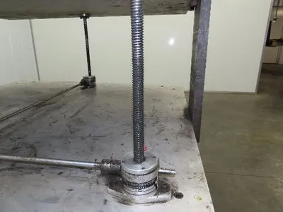 1" Aluminum Top  Steel Base Work Bench Table 40"x40" x 25-36"Adjustable Height
