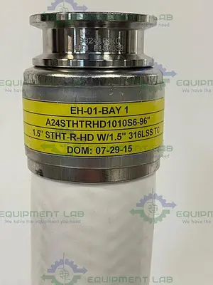 USED SANI TECH STHT-R-HD-1500 96" SILICONE HOSE W/ 1 1/2 SANITARY FITTING