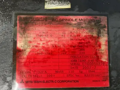 Used 2007 MITSUBISHI ELECTRIC CORPORATION SJ22APC Motors (misc) Ohio US | HGR 24 #1287395