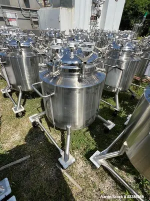 Used 27.2 Gallon Vertical 316L Stainless Steel Jacketed Freeze/Thaw Vessel