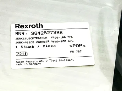 3 842 527 388 | Bosch Rexroth 3842527388 Work Piece Pallet Carrier VF90-160 KPL - New